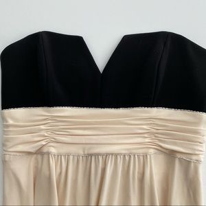 WORN ONCE. Black and cream asymmetrical dress.